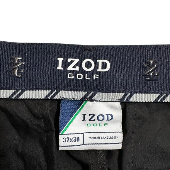 NWT IZOD Golf Men’s The Swingflex Straight Fit Flat Front Golf Pants Black 32x30 - Picture 9 of 10